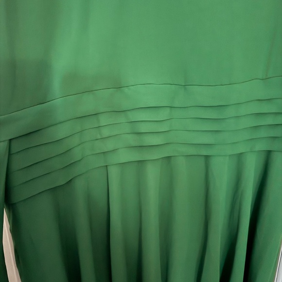 Babeyond Green Vintage Irregular Ribbon Pleated Day Dress BNWT Size 18 - Picture 4 of 8